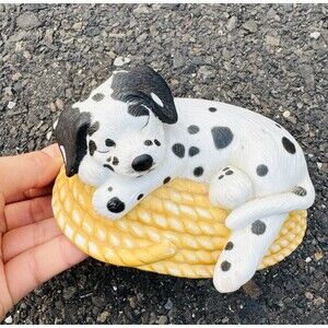 PG Porcelain Dog Tired Dalmatian Figurine 1994 Sleeping Puppy Statue VTG